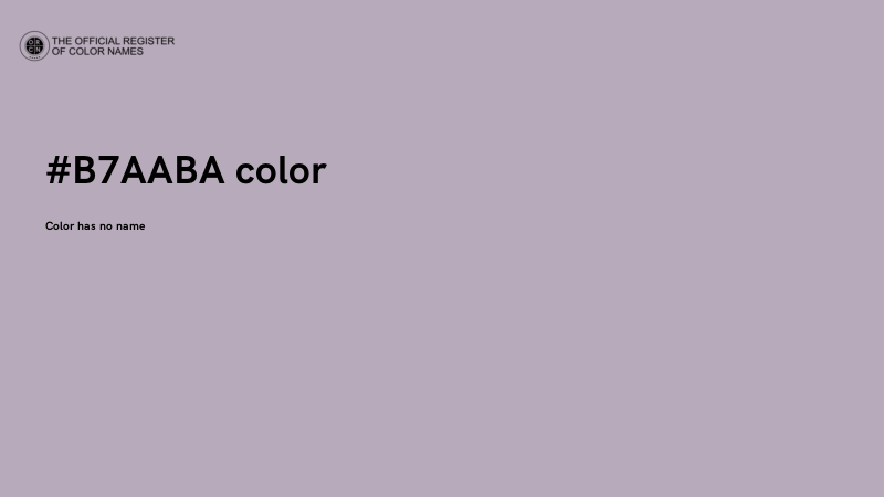 #B7AABA color image