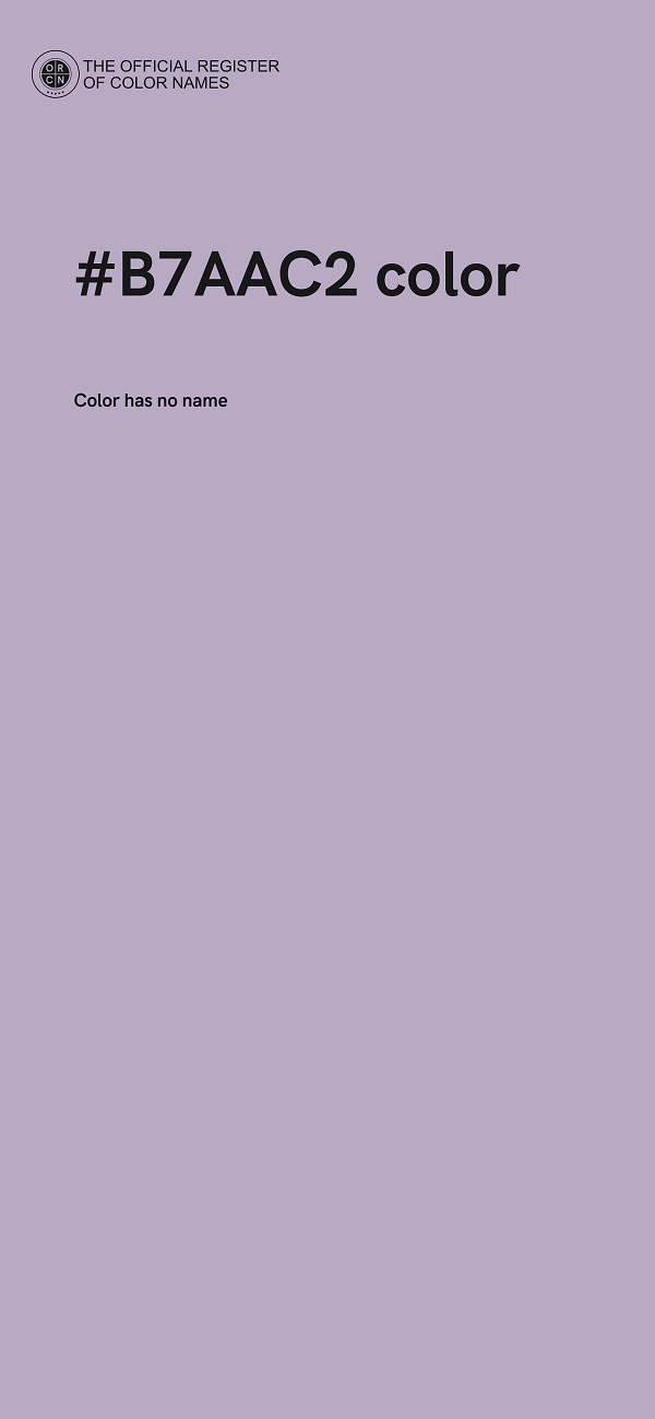 #B7AAC2 color image