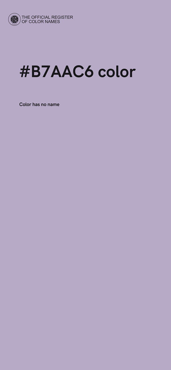 #B7AAC6 color image