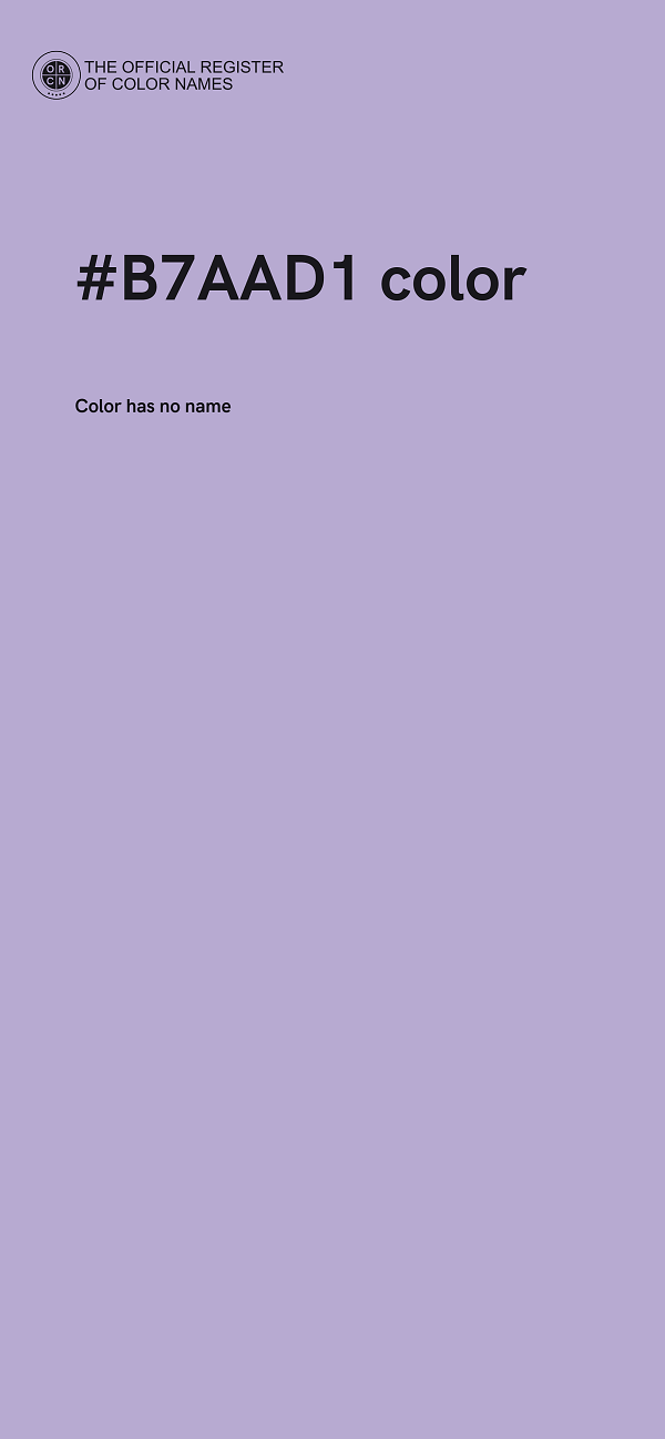 #B7AAD1 color image