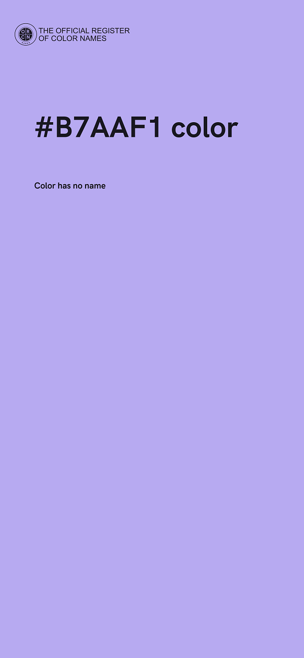 #B7AAF1 color image