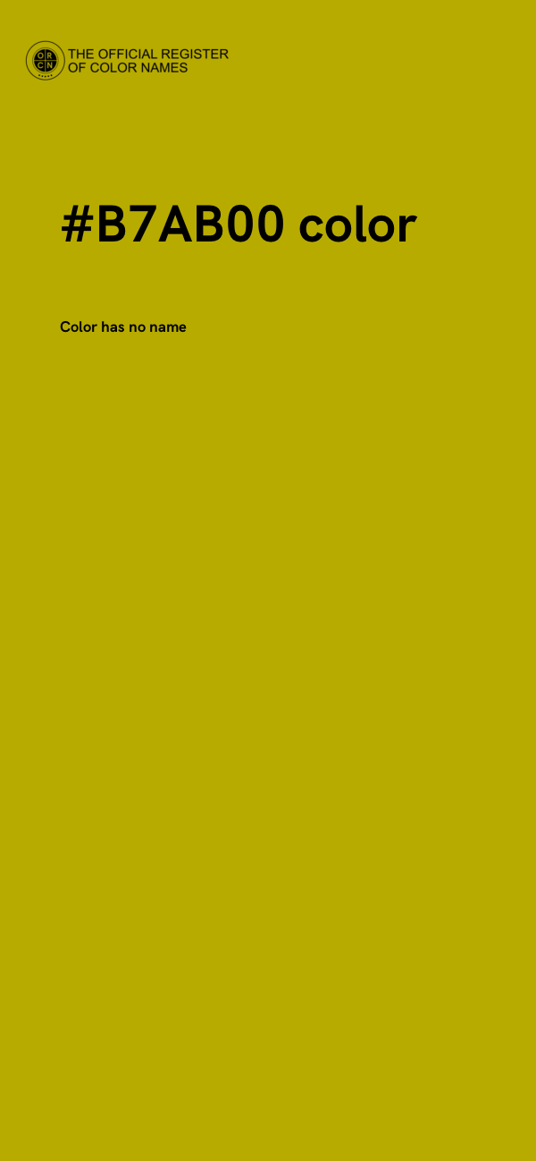 #B7AB00 color image