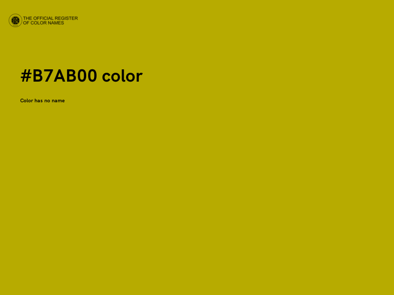 #B7AB00 color image
