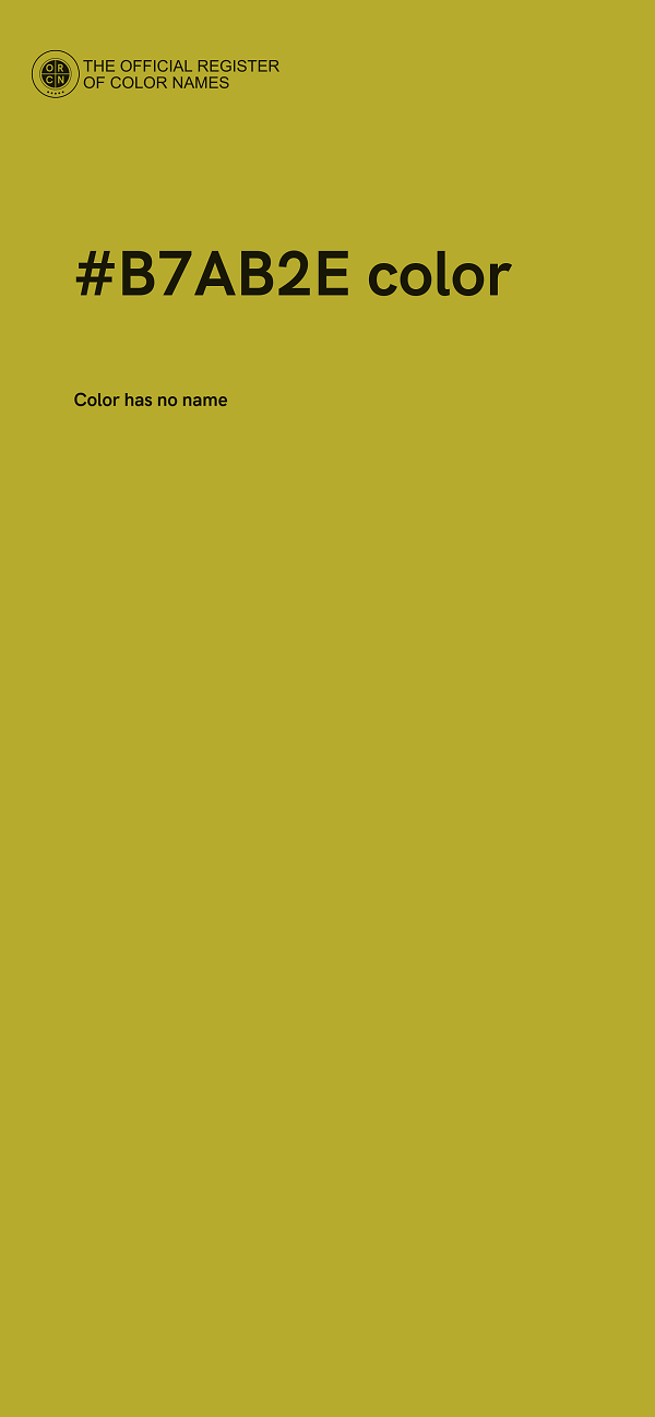 #B7AB2E color image