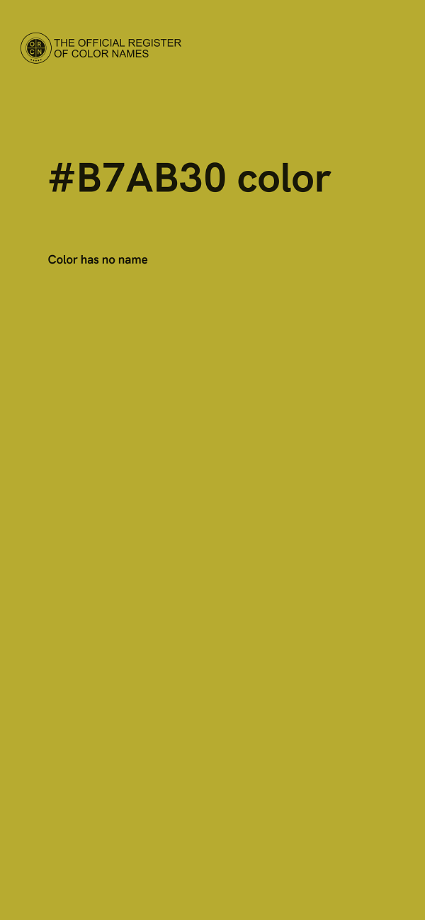 #B7AB30 color image