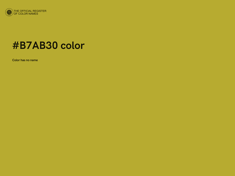 #B7AB30 color image