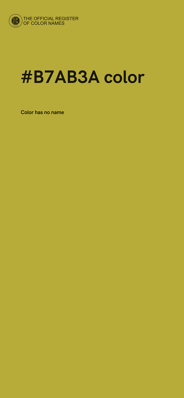 #B7AB3A color image