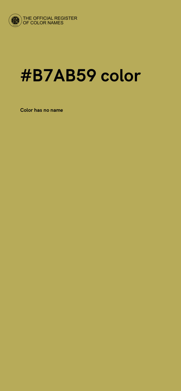 #B7AB59 color image