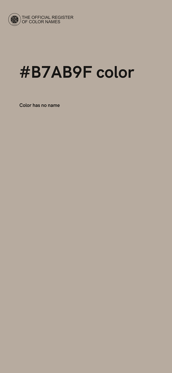 #B7AB9F color image