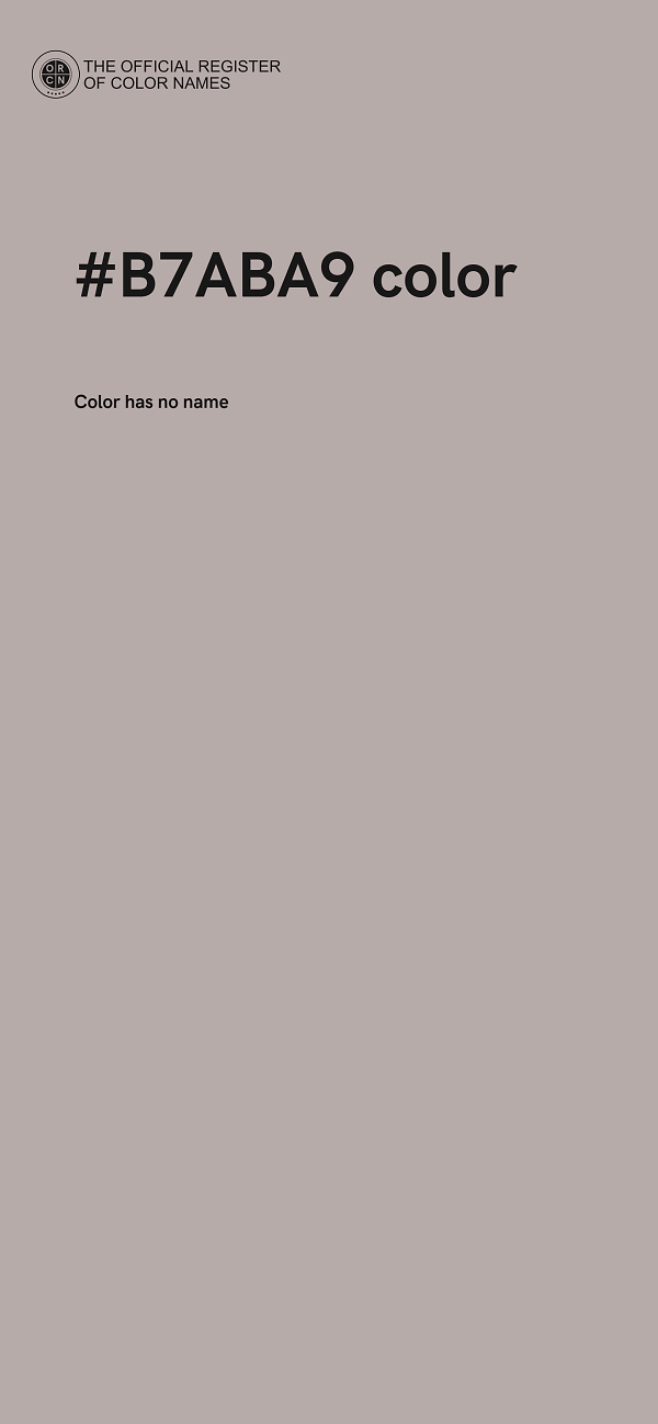 #B7ABA9 color image