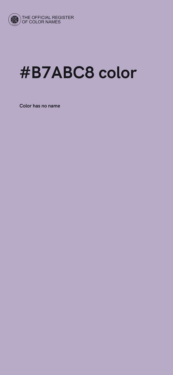 #B7ABC8 color image