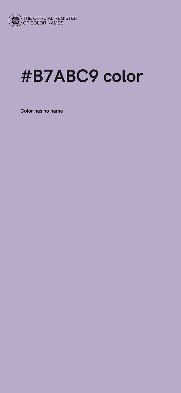 #B7ABC9 color image