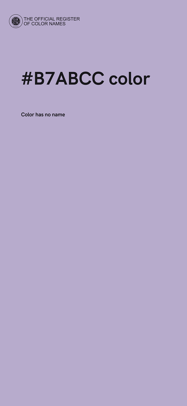#B7ABCC color image