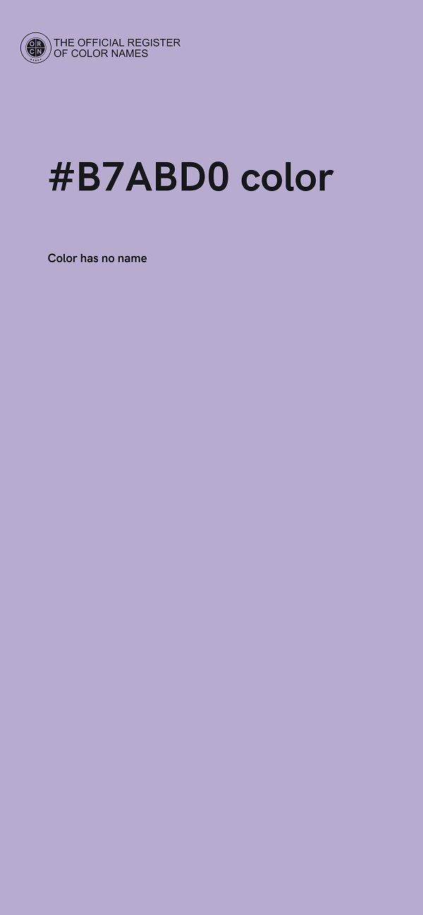 #B7ABD0 color image
