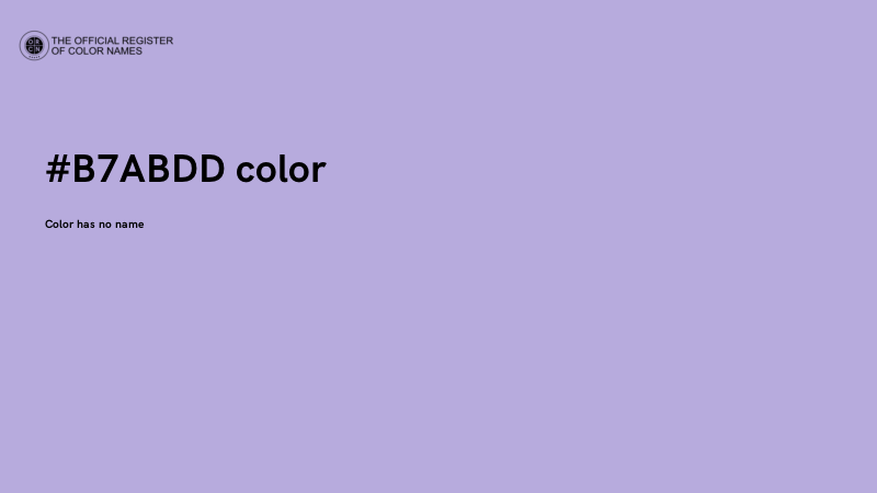 #B7ABDD color image