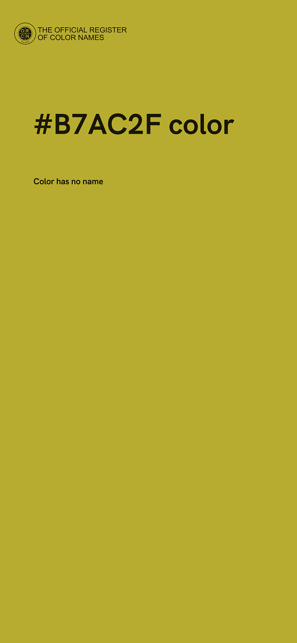 #B7AC2F color image