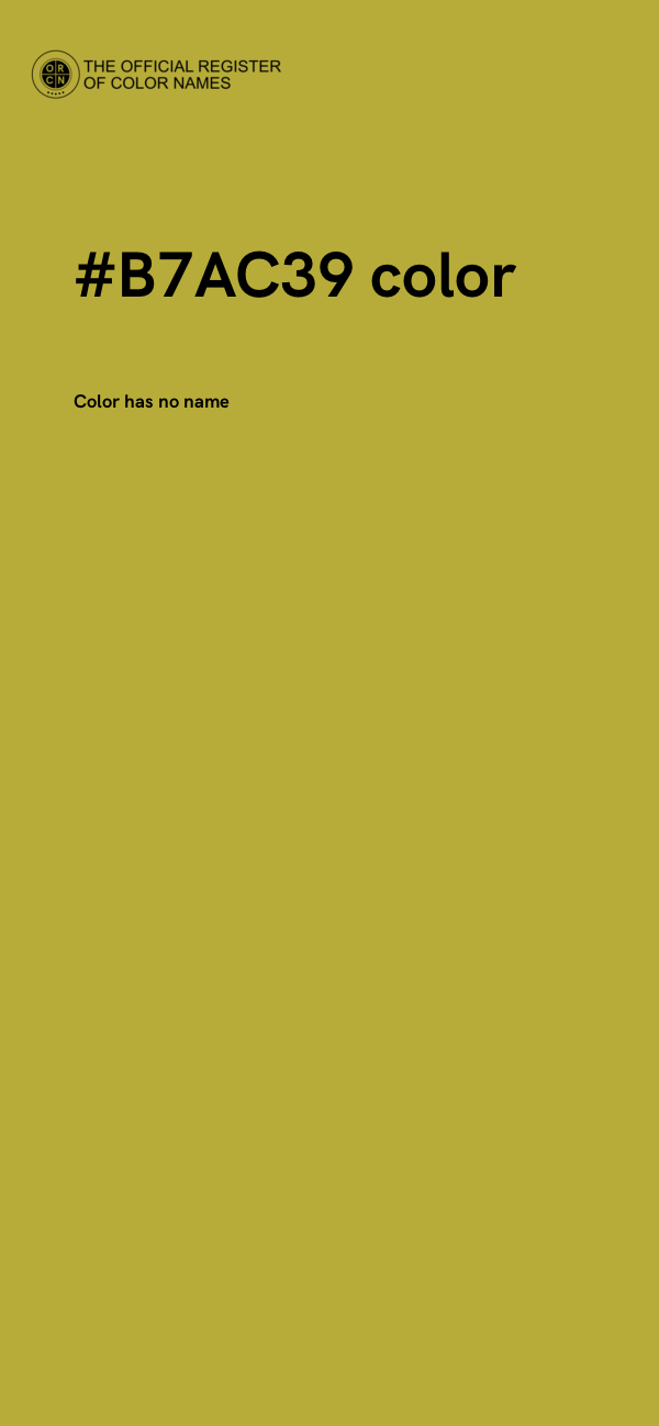 #B7AC39 color image