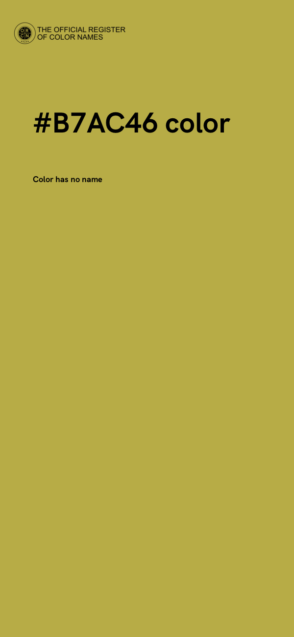 #B7AC46 color image