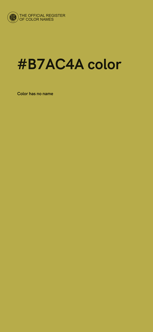 #B7AC4A color image