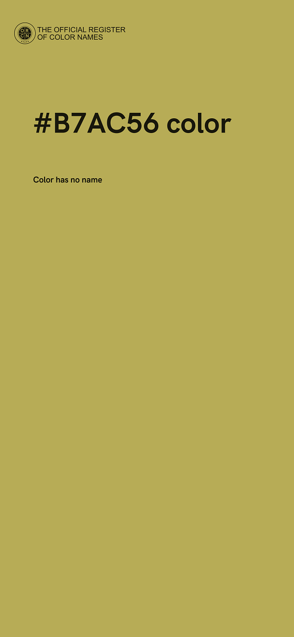 #B7AC56 color image