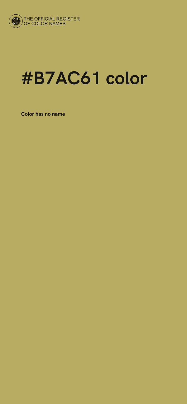 #B7AC61 color image