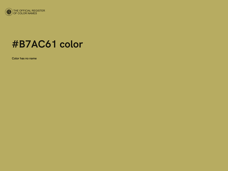 #B7AC61 color image