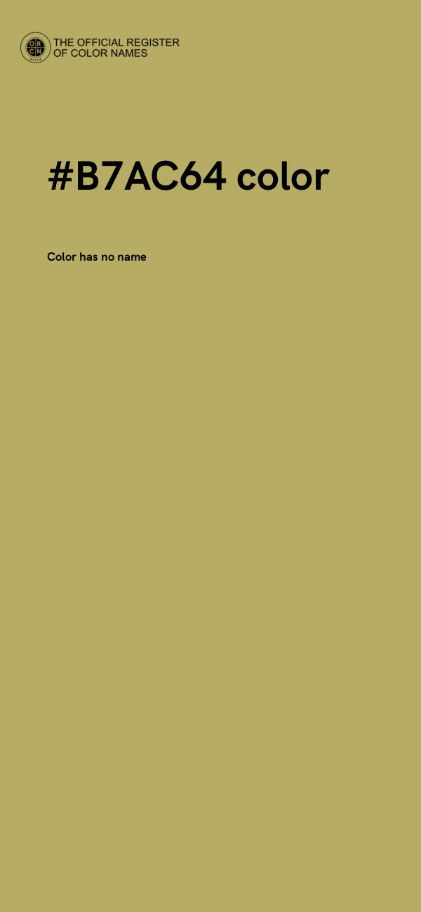 #B7AC64 color image