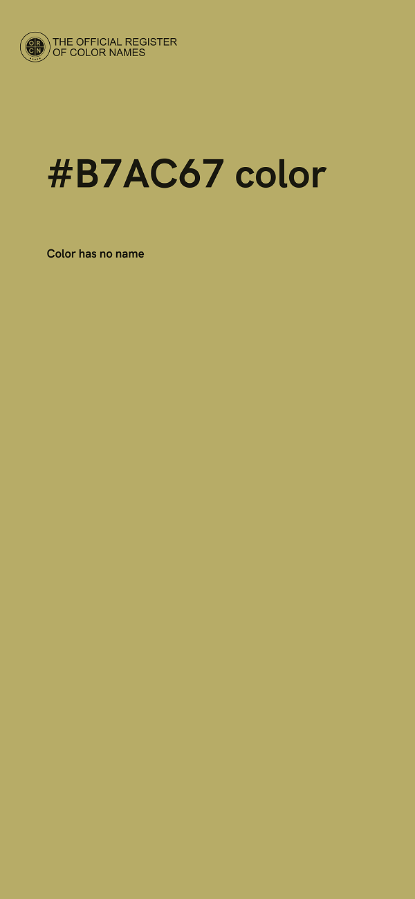#B7AC67 color image