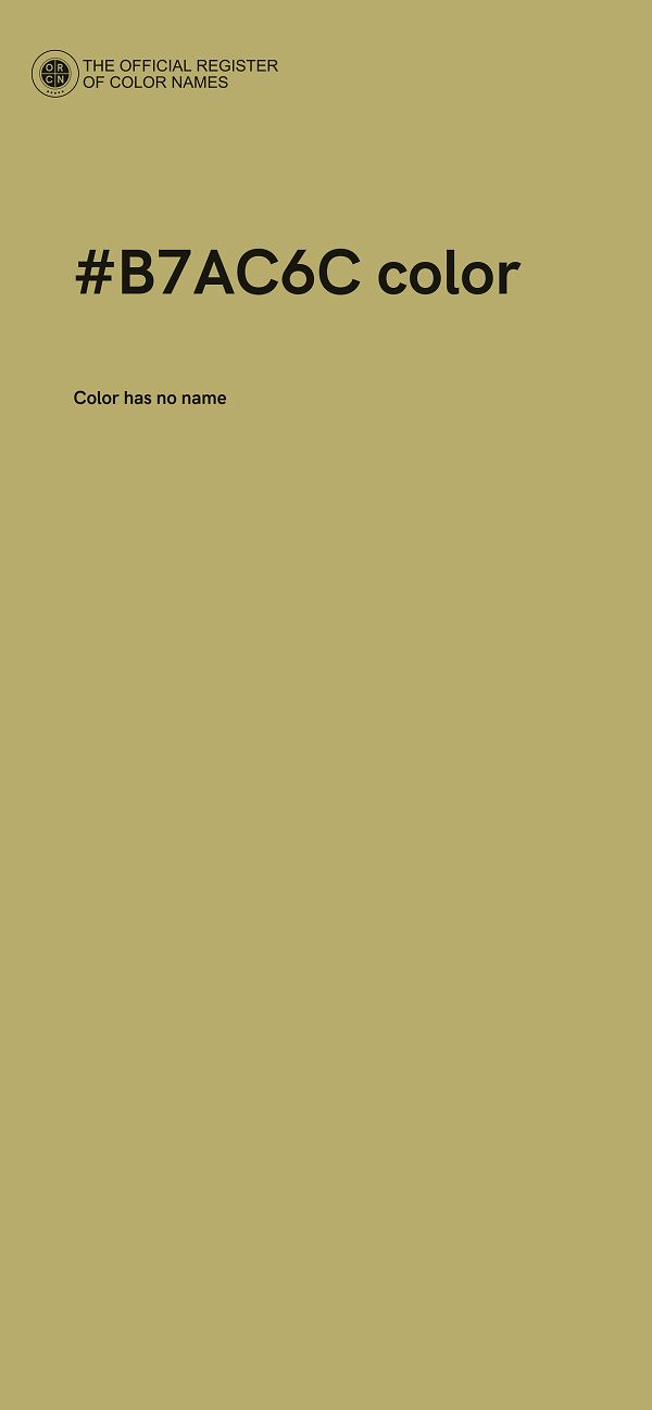 #B7AC6C color image