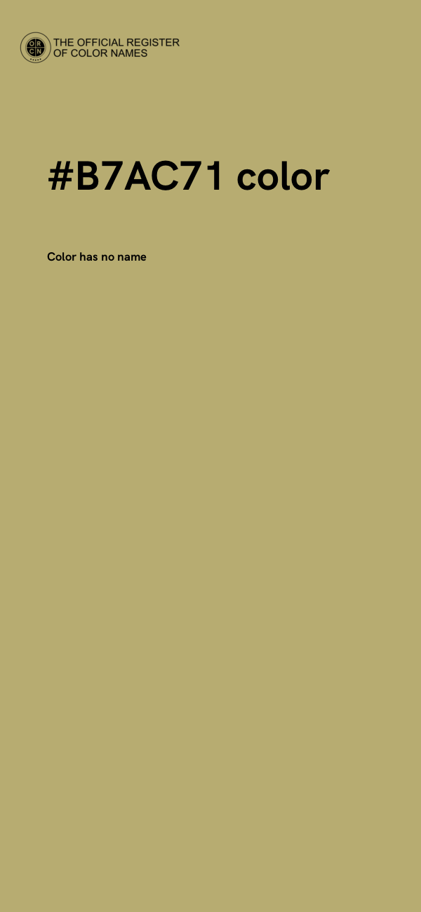 #B7AC71 color image