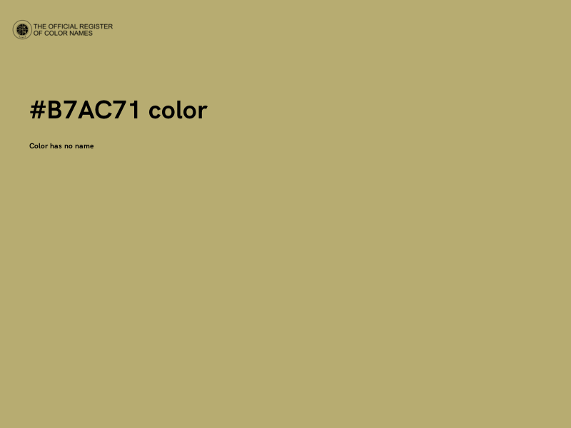 #B7AC71 color image