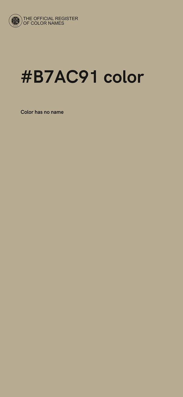 #B7AC91 color image
