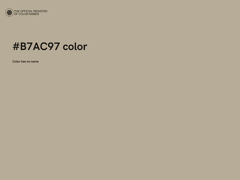 #B7AC97 color image