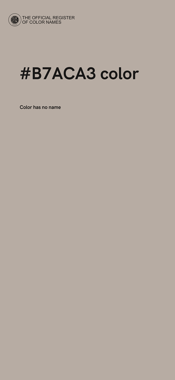 #B7ACA3 color image