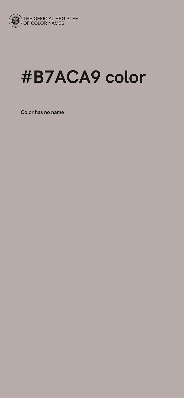 #B7ACA9 color image