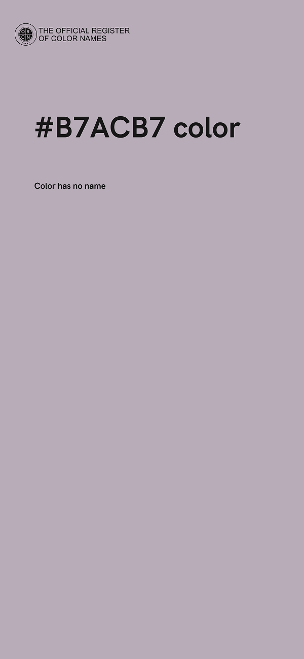 #B7ACB7 color image