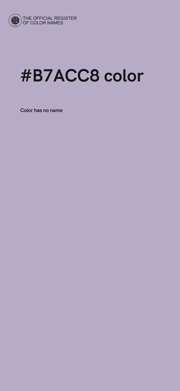 #B7ACC8 color image