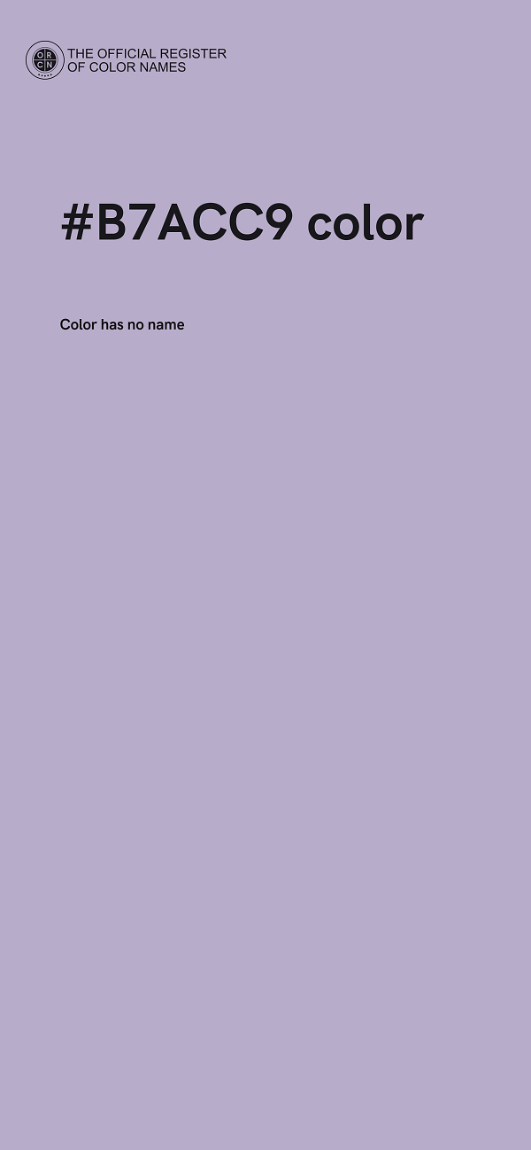 #B7ACC9 color image