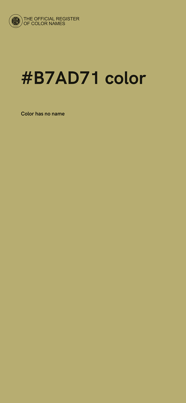 #B7AD71 color image