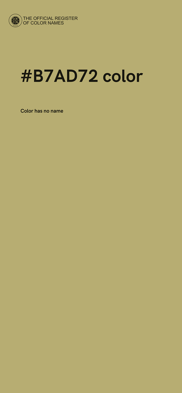 #B7AD72 color image