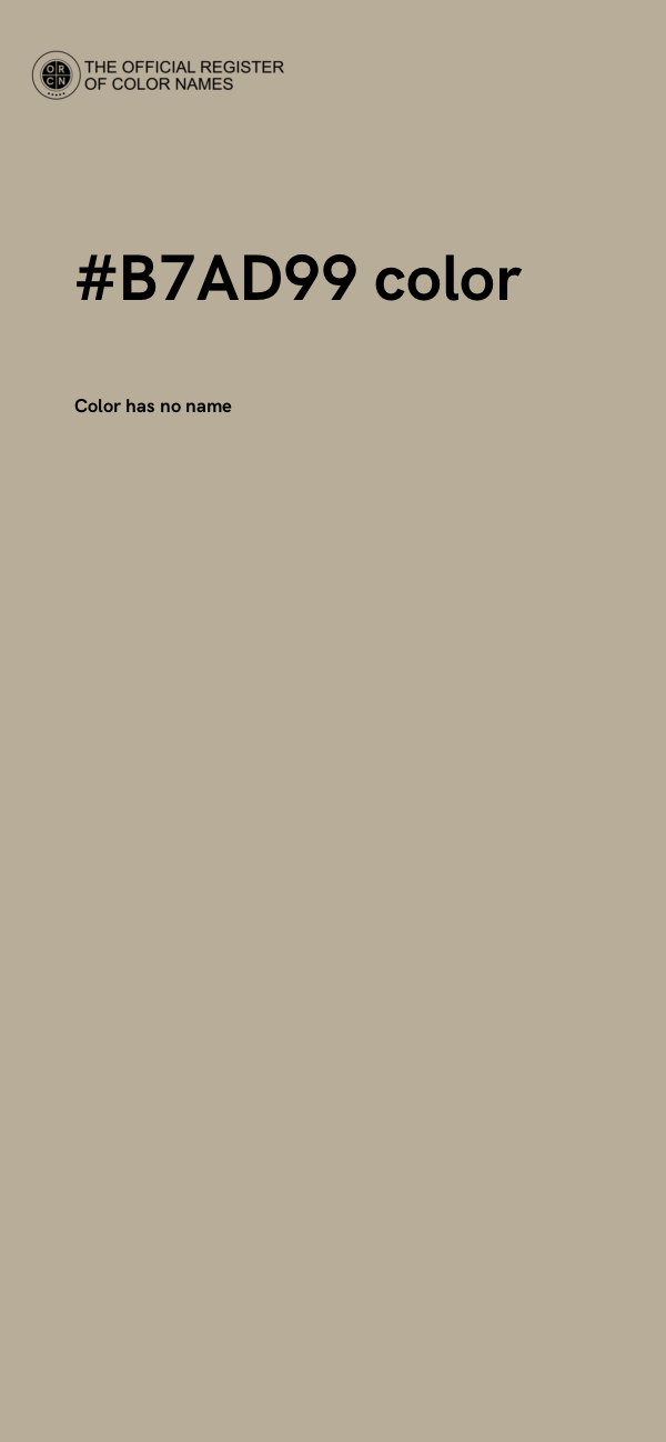 #B7AD99 color image