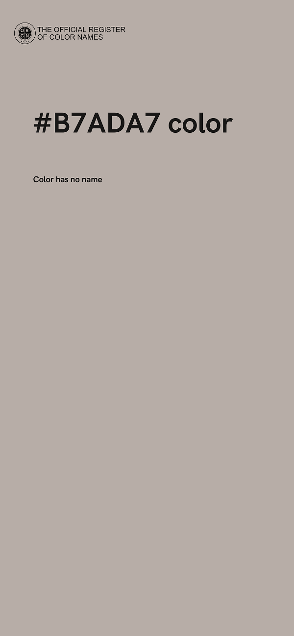 #B7ADA7 color image