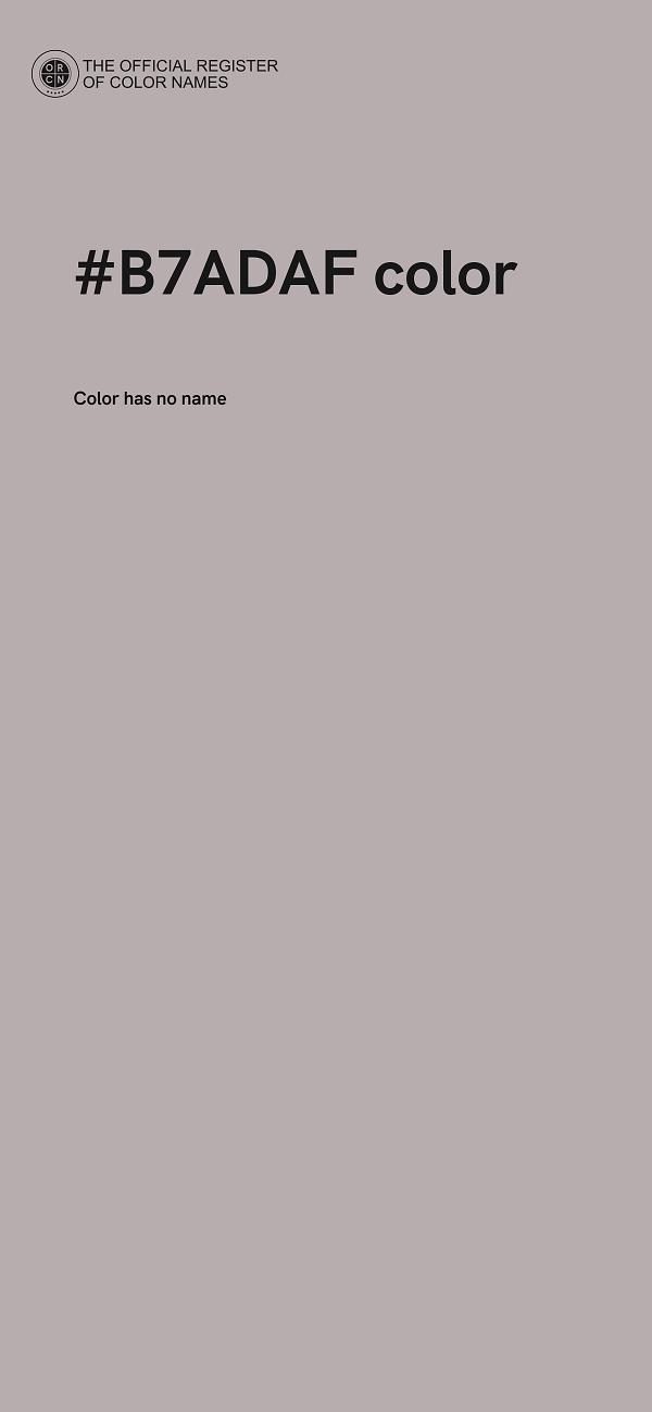 #B7ADAF color image