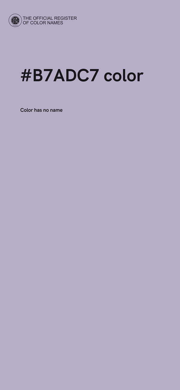 #B7ADC7 color image