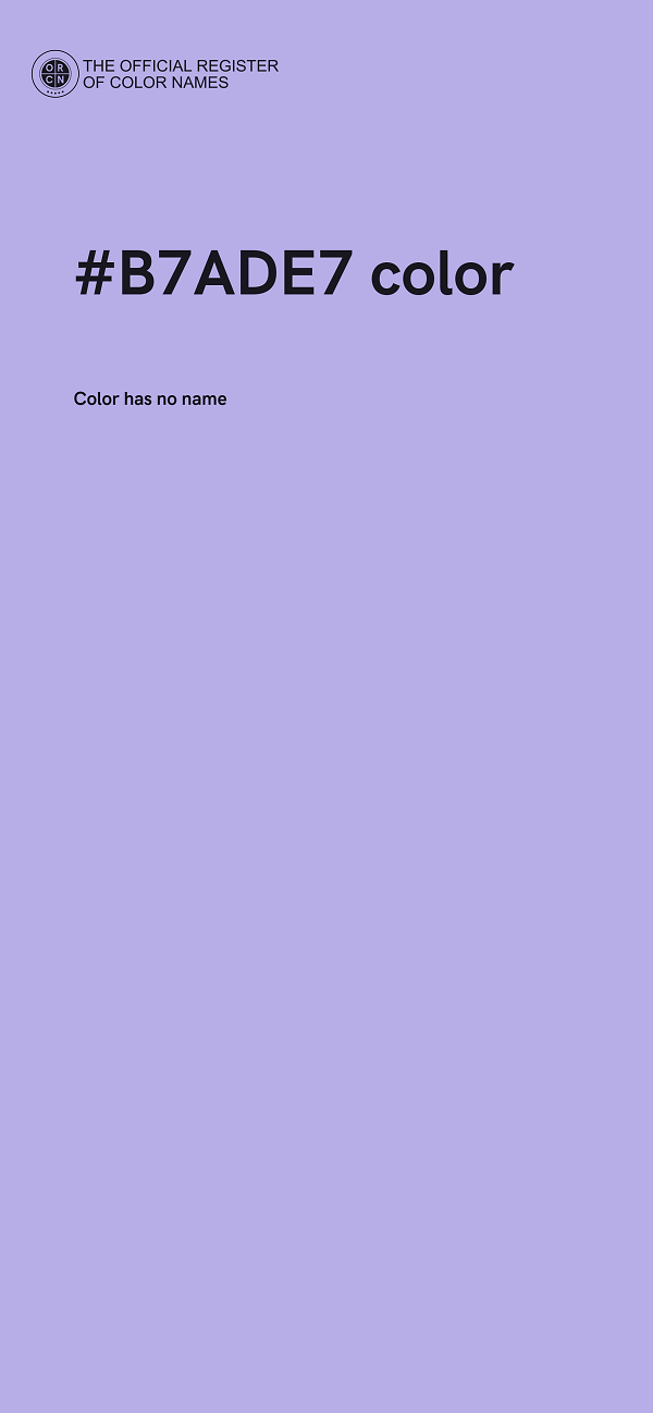 #B7ADE7 color image