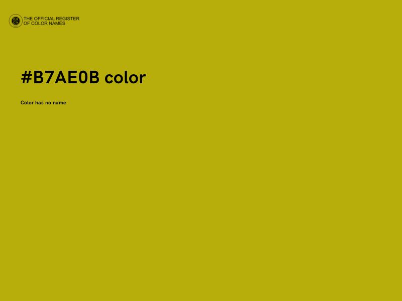 #B7AE0B color image