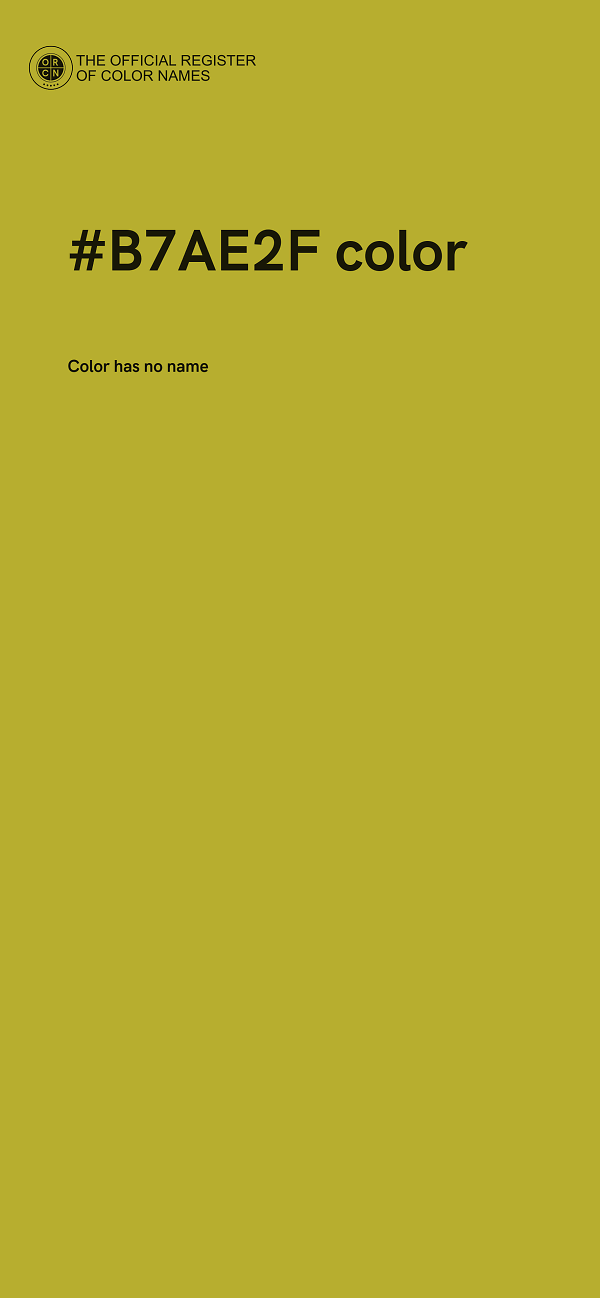 #B7AE2F color image