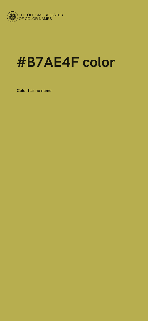 #B7AE4F color image