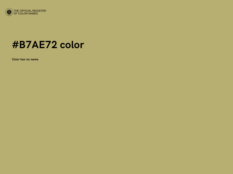 #B7AE72 color image