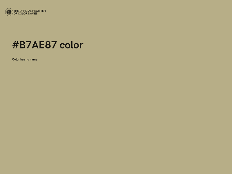 #B7AE87 color image